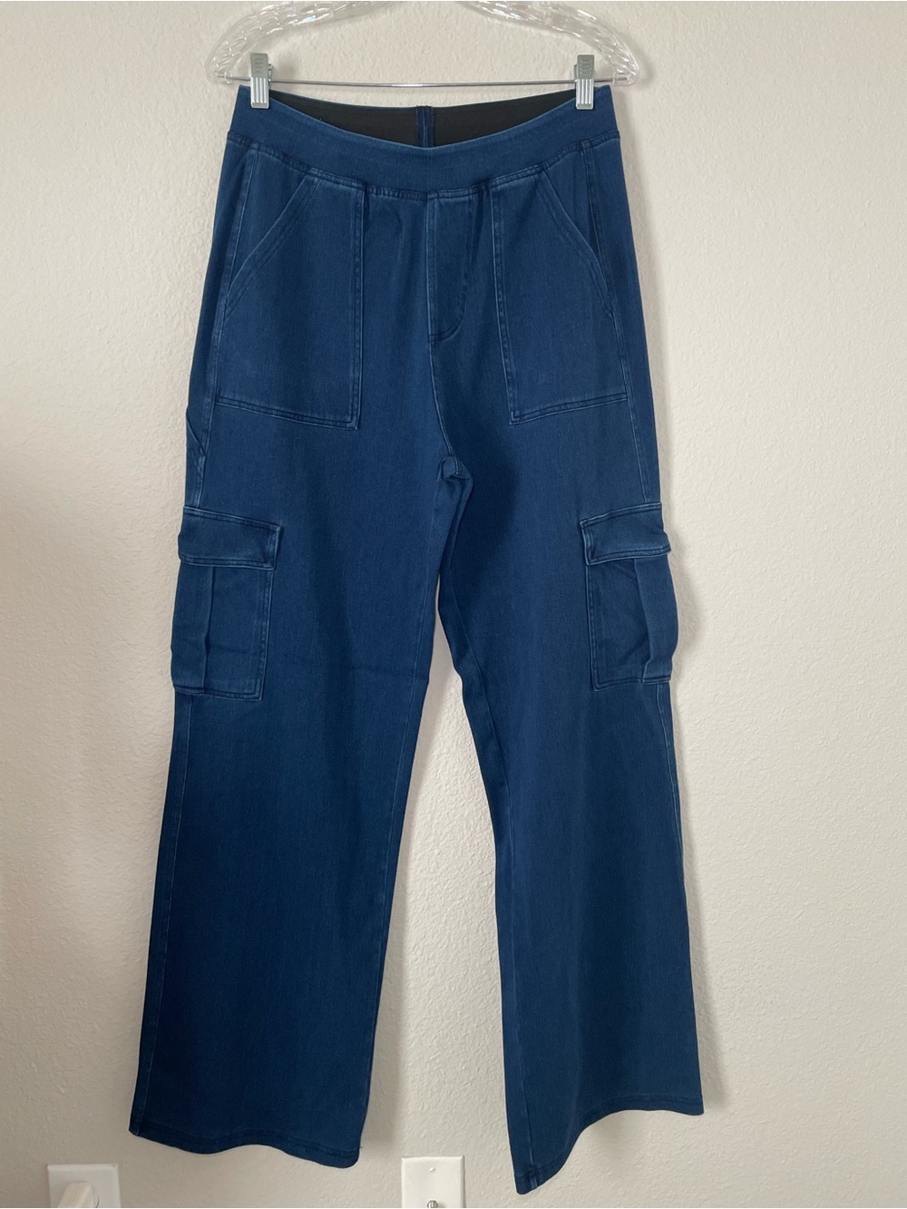 Halara Flex Cargo Jeans Womens Large Baggy Wide Leg Pockets Stretch Denim Pants